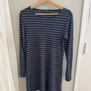 BDG Navy and Gray Striped Top